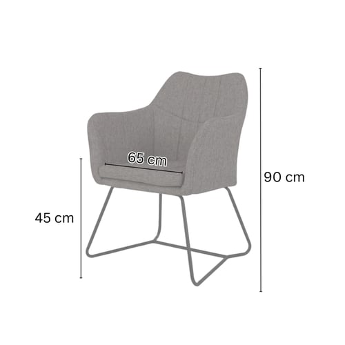 كرسي قماش - قواعد معدن تصميم مميز