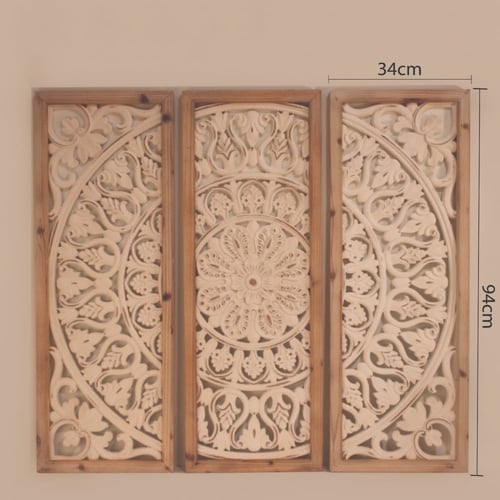 طقم لوحة 3 قطع خشب حفر ريفي