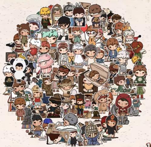 20 ملصقات لشخصية هيرونو / Hirono stickers