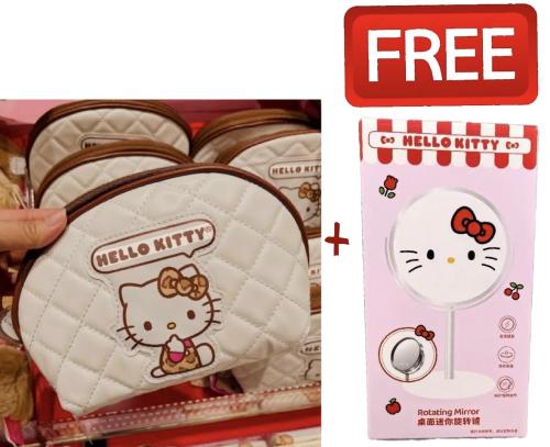 hello kitty leopard print shell-shaped مع مراءة ها...