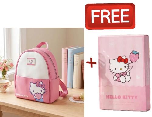 hello kitty backpack rosy pink + عطر هالوكيتي مجان...