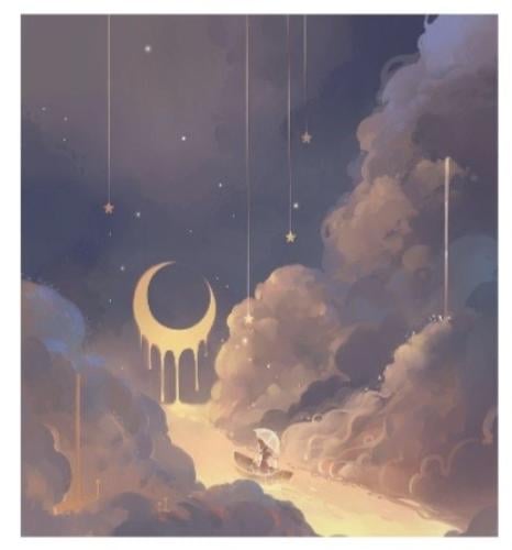 لوحات تلوين مرقمة - Moon drip