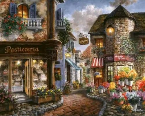 لوحات تلوين مرقمة - مدينة الزهور