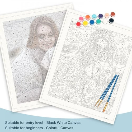 لوحة بصورة من اختيارك ( ألوان مرقمة )