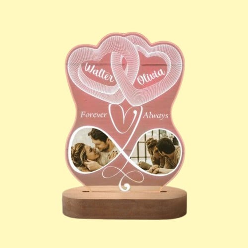 لوحة 3D مضيئة بصورة من اختيارك - E