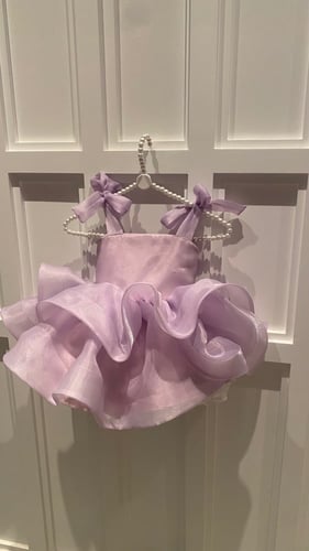 فستان موف تصميم مميز ومنفوش