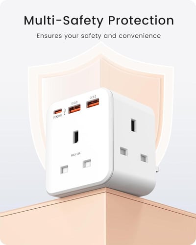 وصلة تمديد 6 في 1, 13 امبير