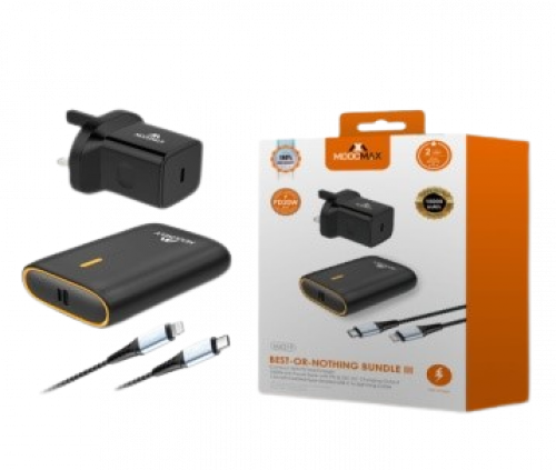 بكج شاحن جداري + كيبل + باور بنك