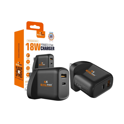 راس شاحن جدري مدخل USB و شحن سريع بقوة 18 واط من م...