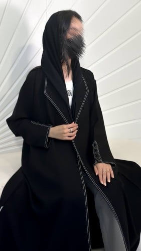 Abaya, Yaqa, half of it with buttons on the sleeves
