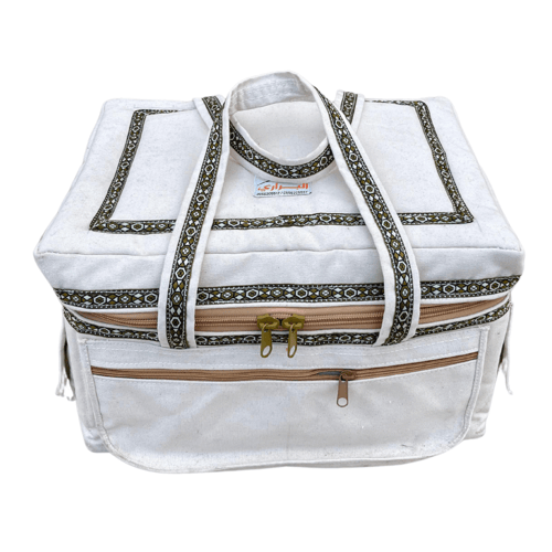 شنطة عزبة لون ابيض هندي حجم كبير