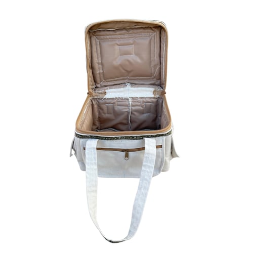 شنطة عزبة لون ابيض هندي حجم صغير