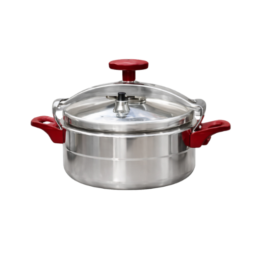 قدر ضغط عريض مقبض عنابي مقاس 3لتر