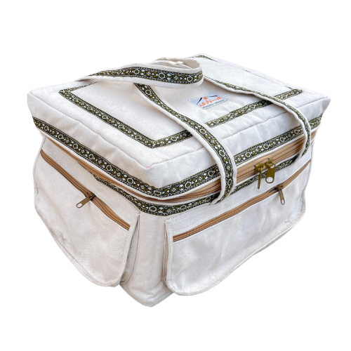 شنطة عزبة لون ابيض هندي حجم كبير