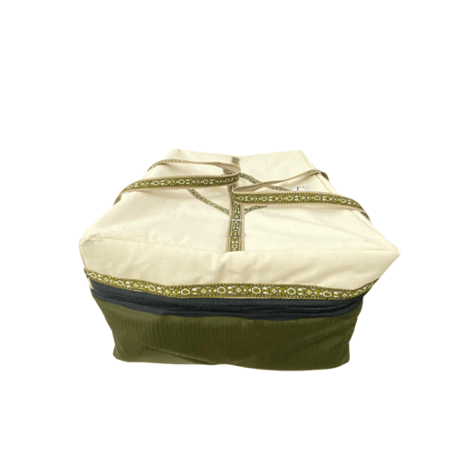 طقم شنط عزبة لون ابيض زيتي ثلاث احجام