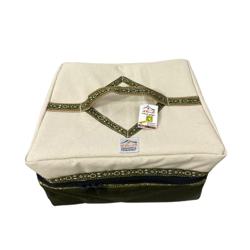 شنطة عزبة لون ابيض زيتي صغيرة