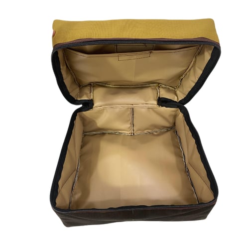 طقم شنط عزبة لون بني عودي ثلاث احجام