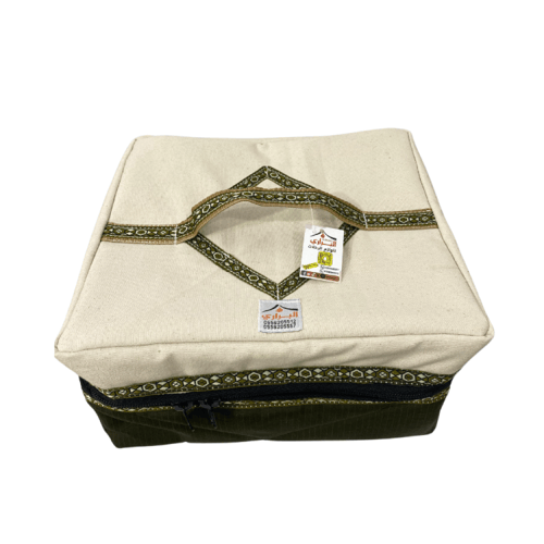 طقم شنط عزبة لون ابيض زيتي ثلاث احجام