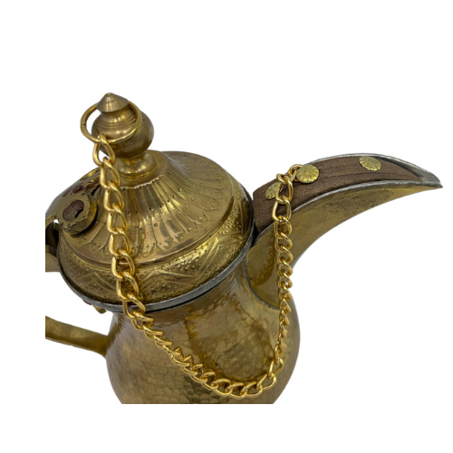 Arab coffee pot lid stopper with chain, middle