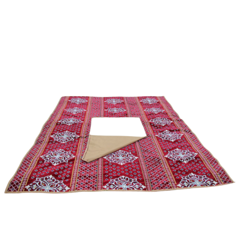 فرشة ارضية نقشة احمر مربعات 2 × 3 مع فتحة نار