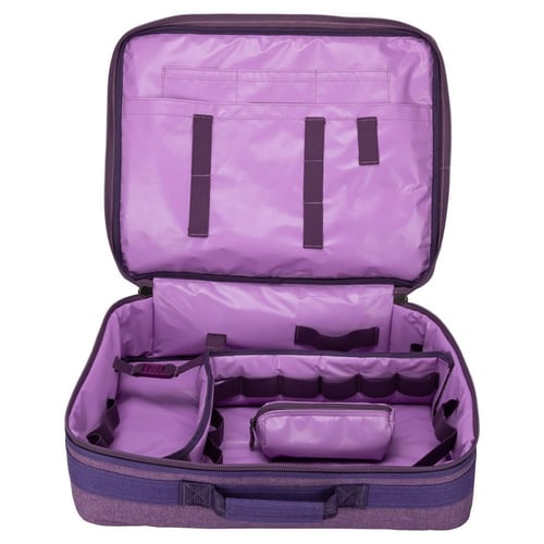 شنطة شاي وقهوة الصمان بطانة PVC قماش بنفسجي كبير