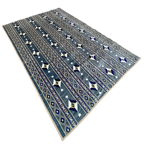 فرشة مدة ارضية نقش ملكي ازرق 2 × 3 متر