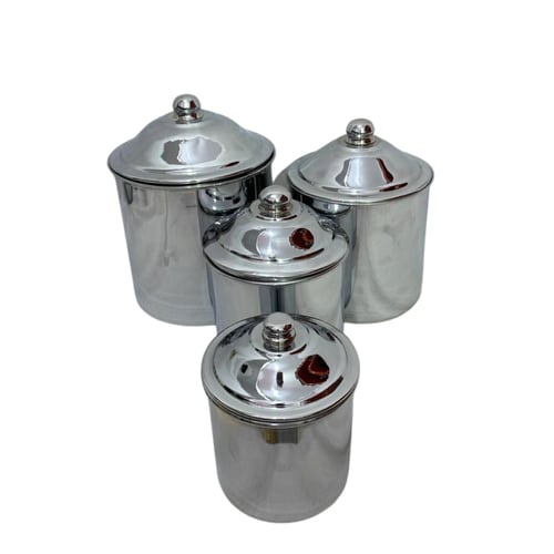 طقم علب سكريات استيل ثقيل الجبر هندي 4 أحجام