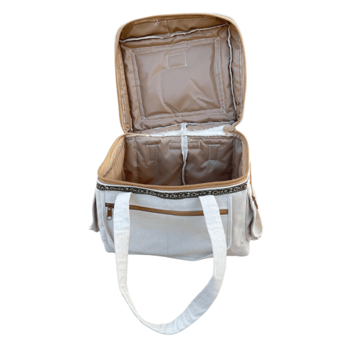 شنطة عزبة لون ابيض هندي حجم وسط