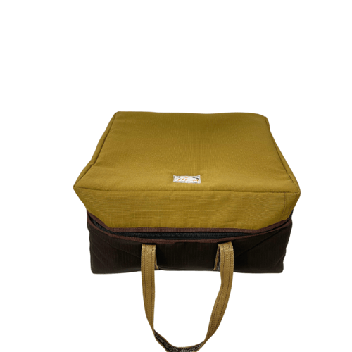 طقم شنط عزبة لون بني عودي ثلاث احجام