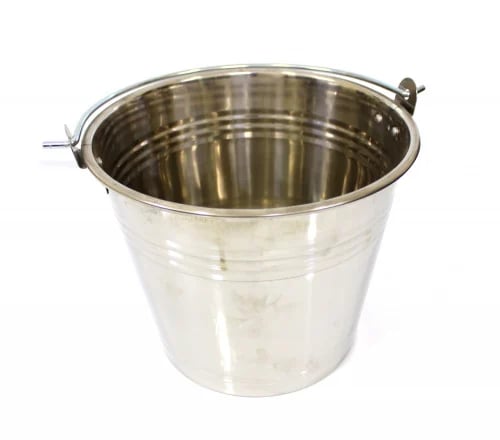 Al-Muhaymid silver steel bucket, 20 cm size
