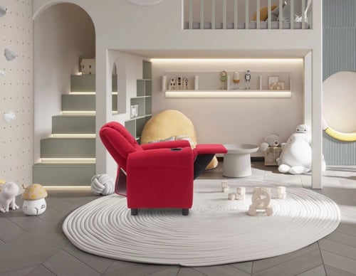 جوي كرسي اطفال مع اكواب احمر