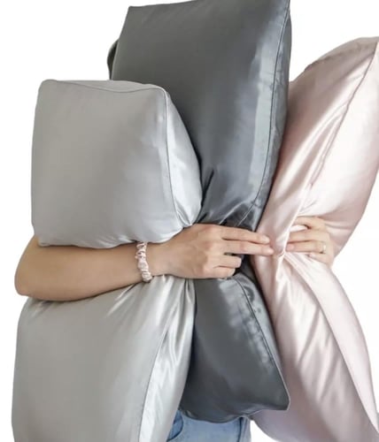 غطاء وساده حرير التوت النقي ( مغلف )صناعة slip درج...