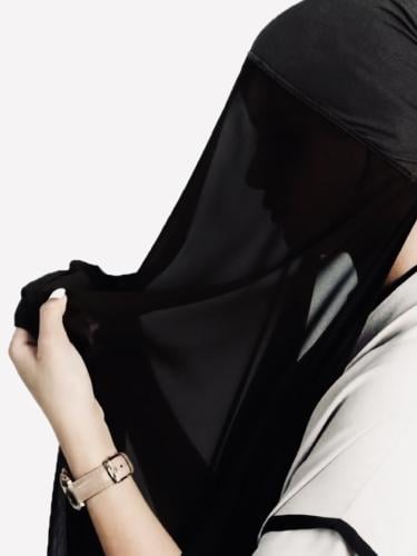 طرحة متصله ببونية حرير التوت النقي Mulberry silk د...