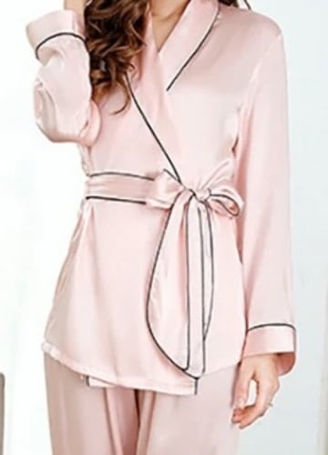 بيجاما حرير التوت النقي 2 قطعه