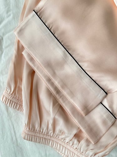 بيجاما حرير التوت النقي 2 قطعه