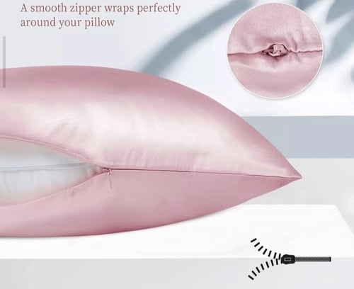 غطاء وساده حرير التوت النقي ( سحاب ) درجة 19mm ,6A