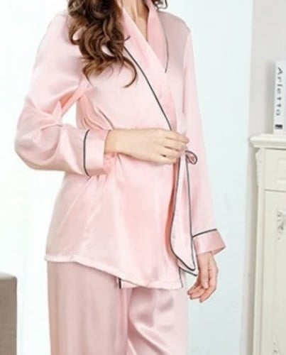 بيجاما حرير التوت النقي 2 قطعه