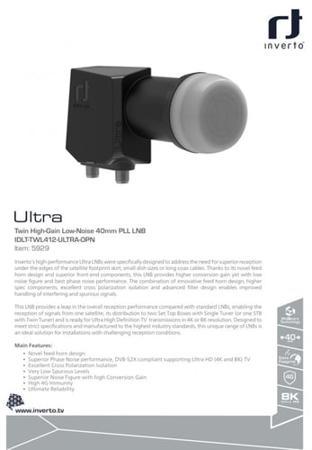 لاقط انفيرتو بلاك الترا الجديد مخرجين Ultra Twin H...