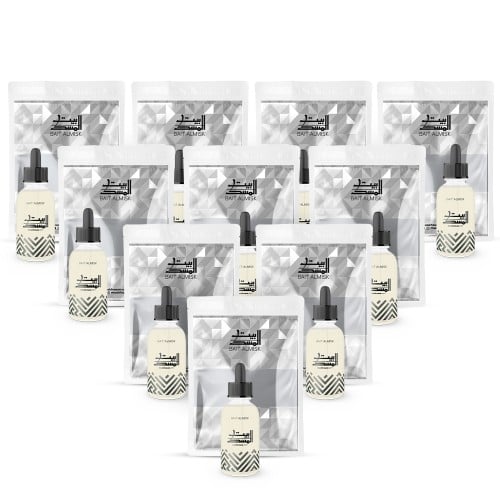 10 توزيعات أدهان مختلفة في غلاف انيق فاخر أبيض