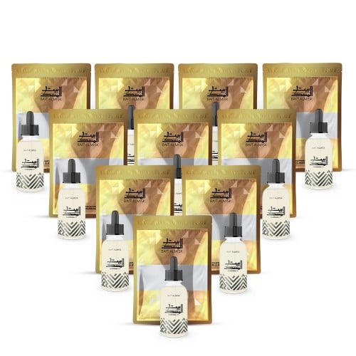 10 توزيعات أدهان مختلفة في غلاف انيق فاخر ذهبي