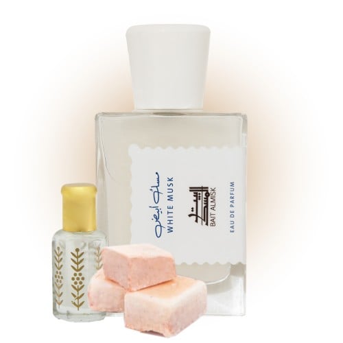 معطر جسم مسك ابيض بقطرات ماء زمزم