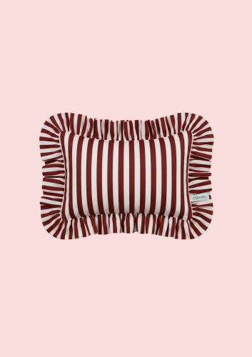 Custom Burgundy Striped Cushion | مخدة بحرفك - عنا...