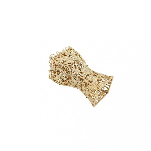 مبخرة ذهبي كرستال مربع