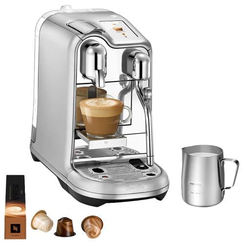 ماكينة قهوة نسبريسو كريتيستا برو (Nespresso Creatista Pro) J620 — بمبخّر حليب أوتوماتيك وخزان 2 لتر — ستيل