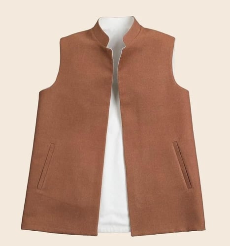 سديري جوخ دبل فيس لون جملي وأبيض