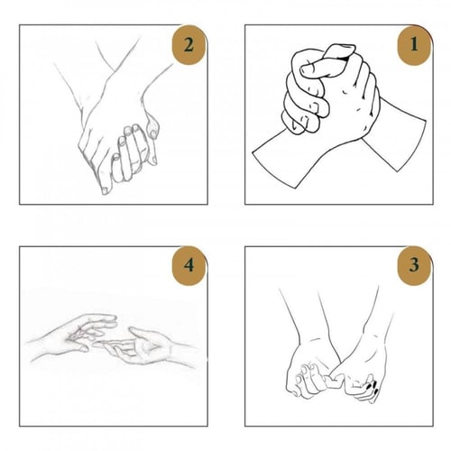 تعليقة رسمة الأيادي مع كسرة عود