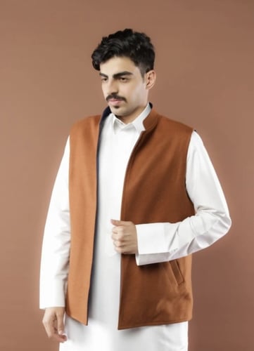 سديري جوخ دبل فيس لون كحلي وجملي