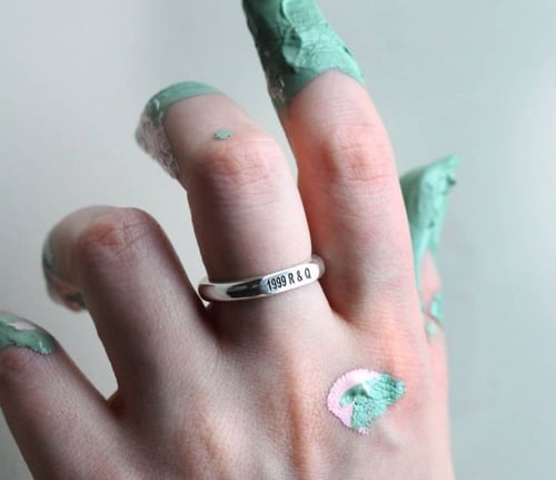 خاتم فضه خالص