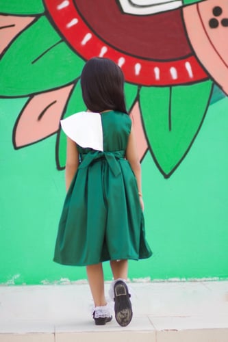 فستان اليوم الوطني أخضر