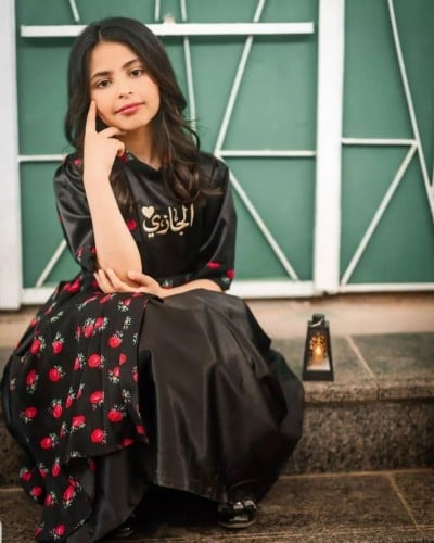 فستان شالكي اسود انيق